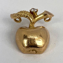 Load image into Gallery viewer, Apple 14K Yellow Gold Diamond Fruit Charm Pendant