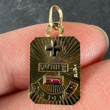 Load image into Gallery viewer, Augis Plus Qu’Hier 18K Yellow White Gold Enamel Ruby Love Charm Pendant