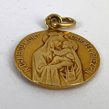 Load image into Gallery viewer, French Notre Dame du Mont Carmel 18 Karat Yellow Gold Medal Charm Pendant