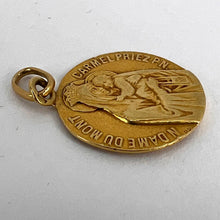 Load image into Gallery viewer, French Notre Dame du Mont Carmel 18 Karat Yellow Gold Medal Charm Pendant