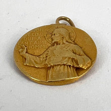 Load image into Gallery viewer, French Notre Dame du Mont Carmel 18 Karat Yellow Gold Medal Charm Pendant