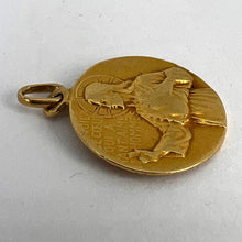 Load image into Gallery viewer, French Notre Dame du Mont Carmel 18 Karat Yellow Gold Medal Charm Pendant