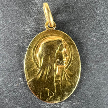 Load image into Gallery viewer, Antique French Tricard Virgin Mary 18K Yellow Gold Religious Oval Medal Pendant