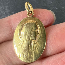 Load image into Gallery viewer, Antique French Tricard Virgin Mary 18K Yellow Gold Religious Oval Medal Pendant