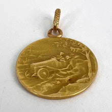 Load image into Gallery viewer, Vintage French St Christopher 18K Yellow Gold Charm Pendant