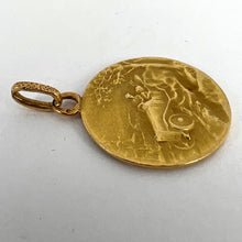 Load image into Gallery viewer, Vintage French St Christopher 18K Yellow Gold Charm Pendant