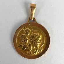 Load image into Gallery viewer, Vintage French St Christopher 18K Yellow Gold Charm Pendant