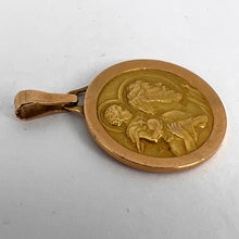 Load image into Gallery viewer, Vintage French St Christopher 18K Yellow Gold Charm Pendant