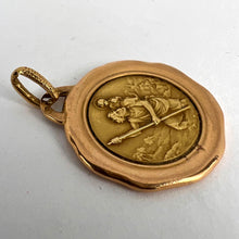 Load image into Gallery viewer, Vintage French St Christopher 18K Yellow Rose Gold Charm Pendant