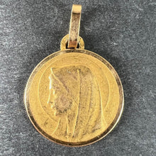 Load image into Gallery viewer, Antique French Dropsy Virgin Mary 18K Yellow Gold Medal Pendant Charm