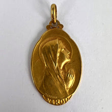 Load image into Gallery viewer, French Sellier Virgin Mary 18K Yellow Gold Medal Charm Pendant