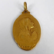 Load image into Gallery viewer, French Sellier Virgin Mary 18K Yellow Gold Medal Charm Pendant