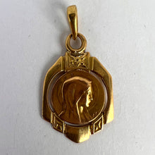 Load image into Gallery viewer, French Virgin Mary 18K Yellow Gold Frame Medal Charm Pendant