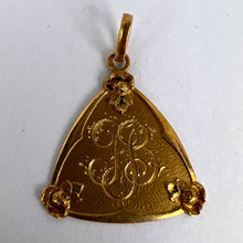 Load image into Gallery viewer, French 18K Yellow Gold JB Initials Monogram Medal Pendant