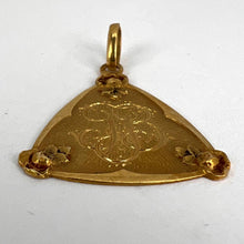 Load image into Gallery viewer, French 18K Yellow Gold JB Initials Monogram Medal Pendant