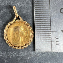Load image into Gallery viewer, French Virgin Mary Rolled 18K Yellow Gold FIX Charm Pendant