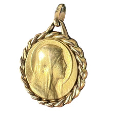 Load image into Gallery viewer, French Virgin Mary Rolled 18K Yellow Gold FIX Charm Pendant