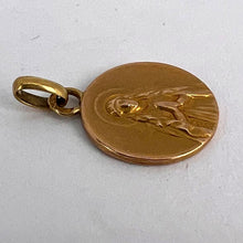 Load image into Gallery viewer, Small French Virgin Mary 18K Yellow Gold Medal Charm Pendant
