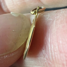 Load image into Gallery viewer, Small Vintage French Lourdes Virgin Mary 18K Yellow Gold Religious Charm Pendant