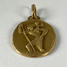 Load image into Gallery viewer, Augis Quentric French Saint Christopher 18K Yellow Gold Charm Pendant Medal