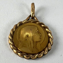 Load image into Gallery viewer, French Virgin Mary Rolled 18K Yellow Gold FIX Charm Pendant