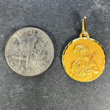 Load image into Gallery viewer, French Augis Saint John the Baptist 18K Yellow Gold Charm Pendant