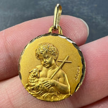 Load image into Gallery viewer, French Augis Saint John the Baptist 18K Yellow Gold Charm Pendant