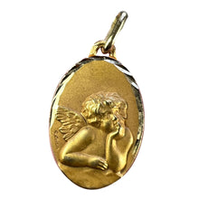 Load image into Gallery viewer, French Augis Raphael’s Cherub 18K Yellow Gold Charm Pendant