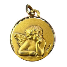 Load image into Gallery viewer, French Augis Raphael’s Cherub 18K Yellow Gold Charm Pendant