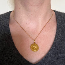 Load image into Gallery viewer, French Saint John the Baptist Jean 18K Yellow Gold Charm Pendant