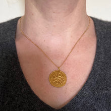 Load image into Gallery viewer, French Chi Rho Jesus Christ 18K Yellow Gold Medal Pendant