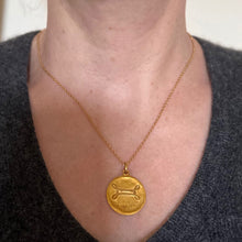 Load image into Gallery viewer, Becker French Zodiac Gemini Starsign 18K Yellow Gold Charm Pendant