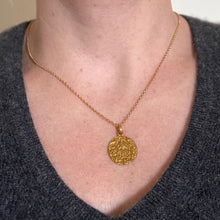 Load image into Gallery viewer, French Jesus Christ on Throne 18K Yellow Gold Medal Pendant