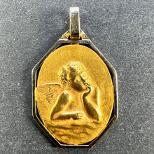 Load image into Gallery viewer, French Raphael’s Cherub 18K Yellow White Gold Charm Pendant