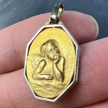Load image into Gallery viewer, French Raphael’s Cherub 18K Yellow White Gold Charm Pendant