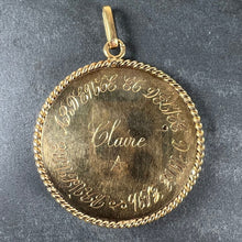 Load image into Gallery viewer, Large French 18K Yellow Gold Lovebirds Emerald Ruby Sapphire Diamond Pendant