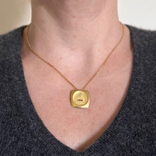 Load image into Gallery viewer, Augis French Plus Qu’Hier Ruby Diamond 18K Yellow Gold Love Charm Pendant