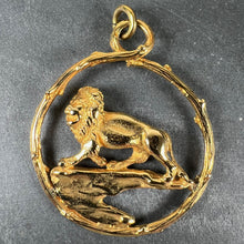 Load image into Gallery viewer, Rosenthal Large Zodiac Leo 18K Yellow Gold Lion Charm Pendant