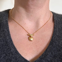 Load image into Gallery viewer, Apple 14K Yellow Gold Diamond Fruit Charm Pendant