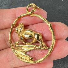 Load image into Gallery viewer, Rosenthal Large Zodiac Leo 18K Yellow Gold Lion Charm Pendant