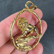 Load image into Gallery viewer, Rosenthal Large Zodiac Leo 18K Yellow Gold Lion Charm Pendant