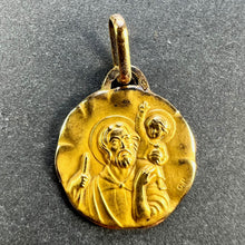Load image into Gallery viewer, French Perroud Saint Christopher 18K Yellow Gold Medal Pendant