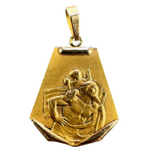 Load image into Gallery viewer, Vintage French Saint Christopher 18K Yellow Gold Medal Pendant