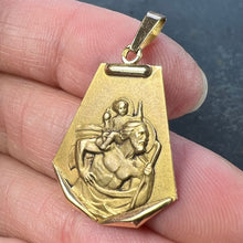 Load image into Gallery viewer, Vintage French Saint Christopher 18K Yellow Gold Medal Pendant