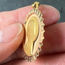 Load image into Gallery viewer, French Perroud Virgin Mary 18K Yellow Rose Gold Medal Pendant