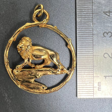 Load image into Gallery viewer, Rosenthal Large Zodiac Leo 18K Yellow Gold Lion Charm Pendant