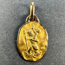 Load image into Gallery viewer, Vintage French Perroud Saint Christopher 18K Yellow Gold Medal Pendant