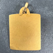 Load image into Gallery viewer, French Perroud Virgin Mary 18K Yellow Gold Rectangular Medal Pendant