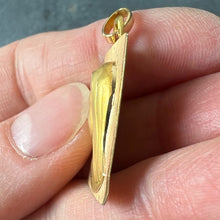 Load image into Gallery viewer, French Perroud Virgin Mary 18K Yellow Gold Rectangular Medal Pendant