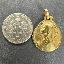 Load image into Gallery viewer, French Emile Dropsy Virgin Mary 18K Yellow Gold Medal Pendant